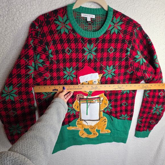 Cat Ugly Sweater XXL by Celebrate Together tops. M's. Cat drinking Crewneck Fun - Picture 5 of 13